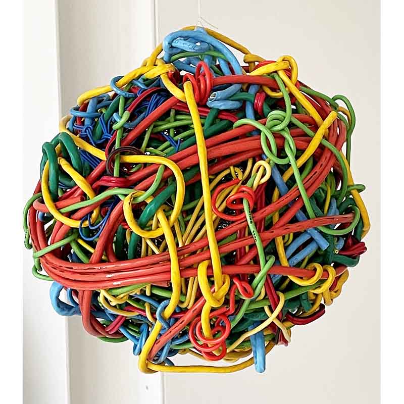 "Wire Sphere - Medium I" by sculptor artist NZ Bev Goodwin – Railway ...