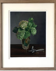 Floral study with secateurs (print)